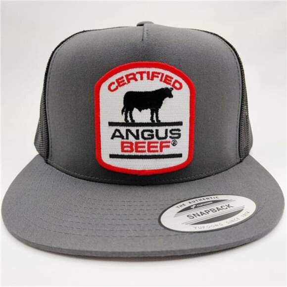 Certified Angus Beef Trucker Hat Snapback Cap Flat Bill Mesh Cattleman Farming N main image 9